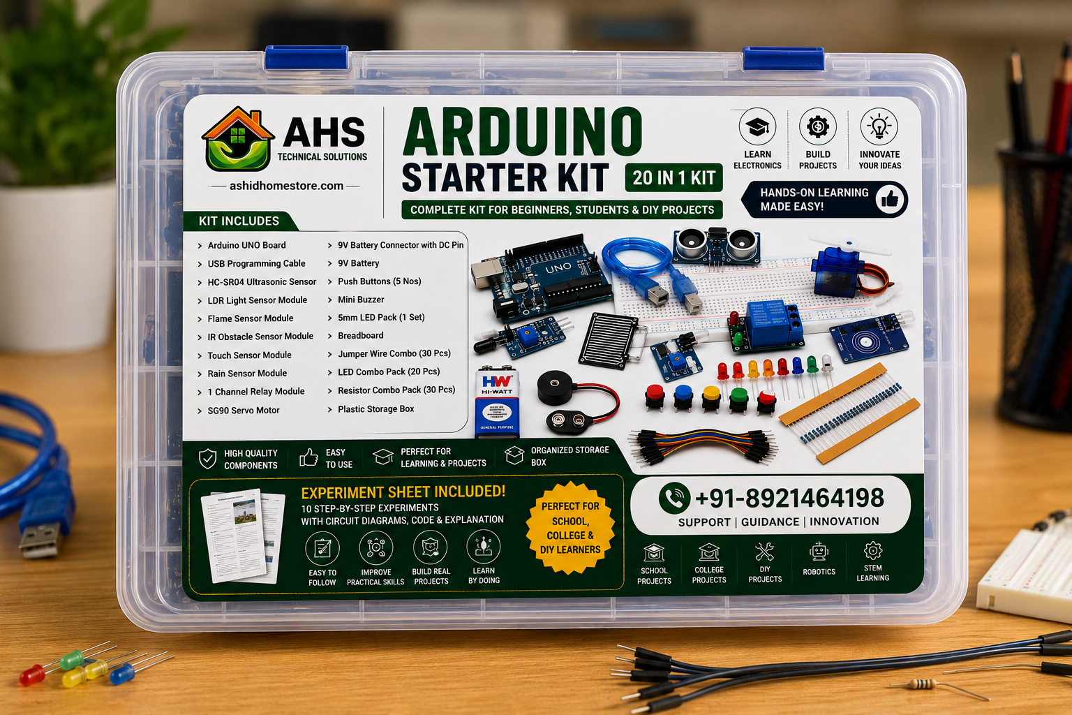 AHS Arduino Starter Kit 20 in 1