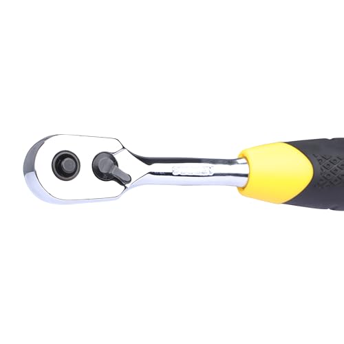 STANLEY STMT81243 110-Piece High Quality Multi-Toolkit containing Pliers, Spanners, Drivers, Sockets, Bits, Wrenches & Ratchets for Home, DIY & Professional Use, 1 Year Warranty, Yellow & Black