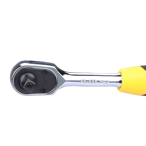 STANLEY STMT81243 110-Piece High Quality Multi-Toolkit containing Pliers, Spanners, Drivers, Sockets, Bits, Wrenches & Ratchets for Home, DIY & Professional Use, 1 Year Warranty, Yellow & Black