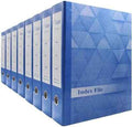Asian Office Lever Arch Binder Box File Folder - Pack of 8, A4, Legal, Letter Size (Dark-Blue), Holds Up to 500 Sheets, PVC Free, Made in India
