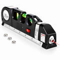 Laser Level Pro 3 with Measuring Tape 8FT (2.5m) | Multi-Function Laser Level Tool with Horizontal & Vertical Alignment, Built-in Ruler, Bubble Level