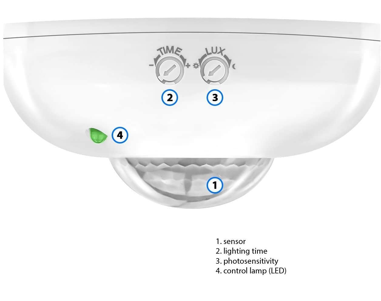 Blackt Electrotech BT31C : PIR Motion Sensor Ceiling Mounted White Round Shape (2-Year Warranty) (Regular)