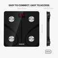 RENPHO BMI Weight Scale & Body Fat Analyzer Machine, Bluetooth Body Composition Scale with APP, 13 Essential Composition Metrics Weighing Machine for Home Health Monitoring (Black)
