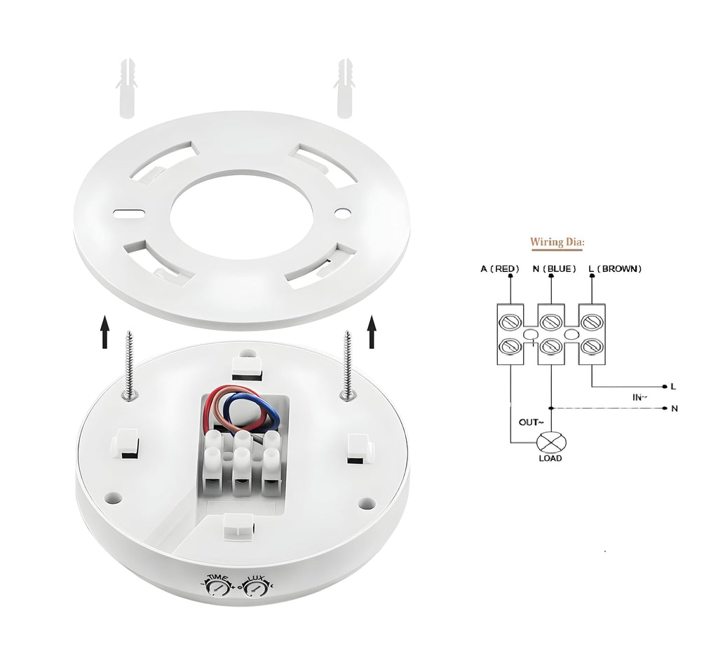 Blackt Electrotech BT31C : PIR Motion Sensor Ceiling Mounted White Round Shape (2-Year Warranty) (Regular)
