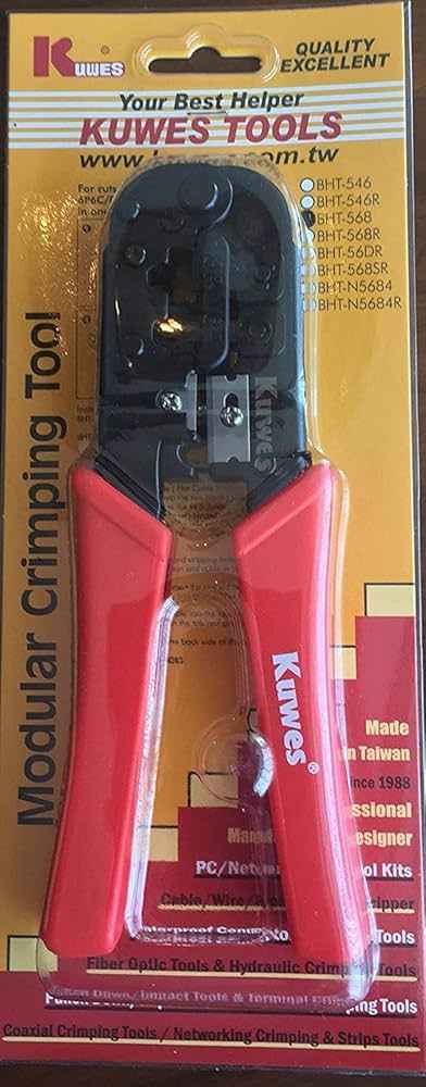 BHT-568 RJ45 / RJ11 Network Cable Crimping Tool – Professional 3-in-1 Crimper, Cutter & Stripper