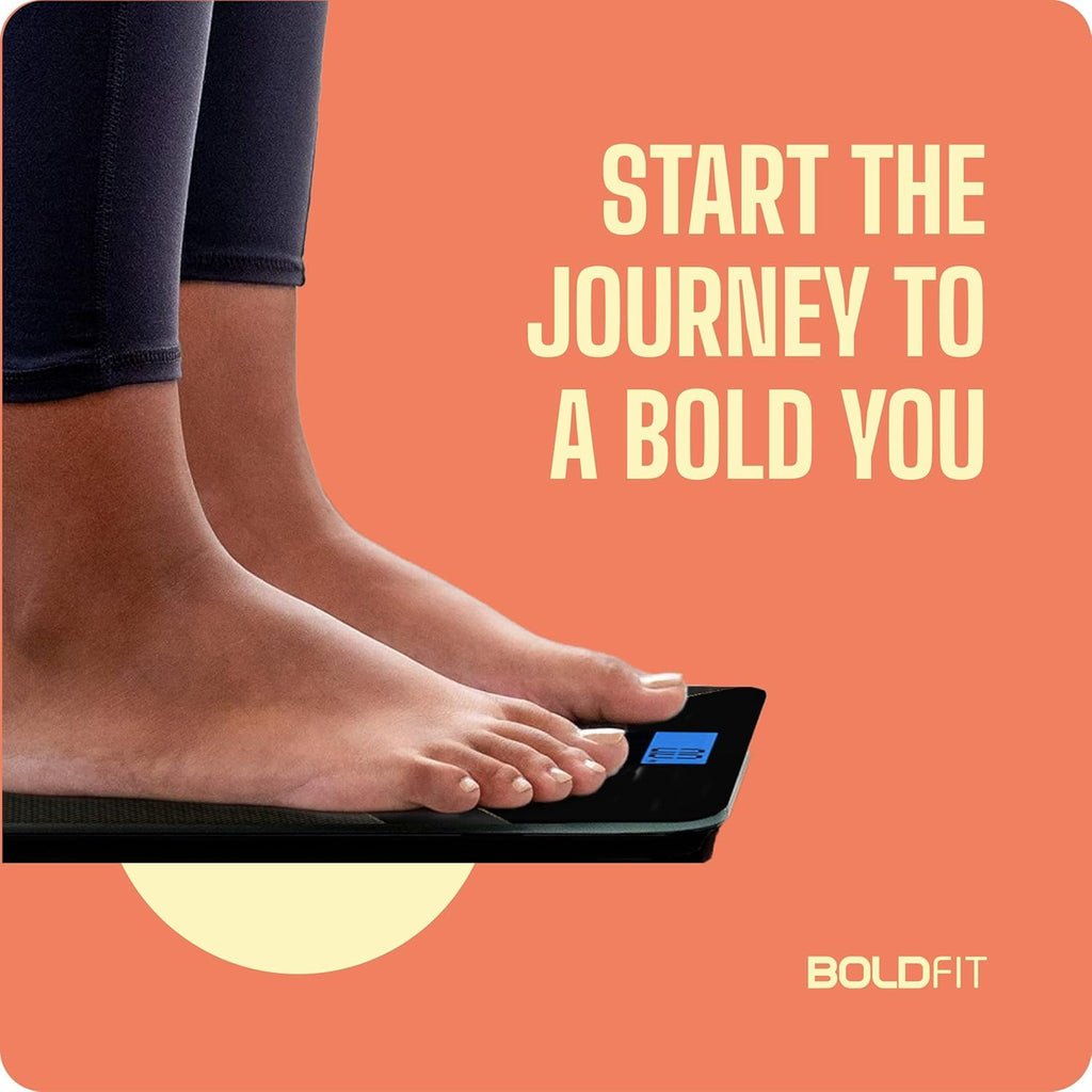 Boldfit Weight Machine for Home Digital Weighing Machine for Human Body with LCD Display Max Weight Capacity 180Kgs (Batteries Not Included) – Bathroom Scale for Home