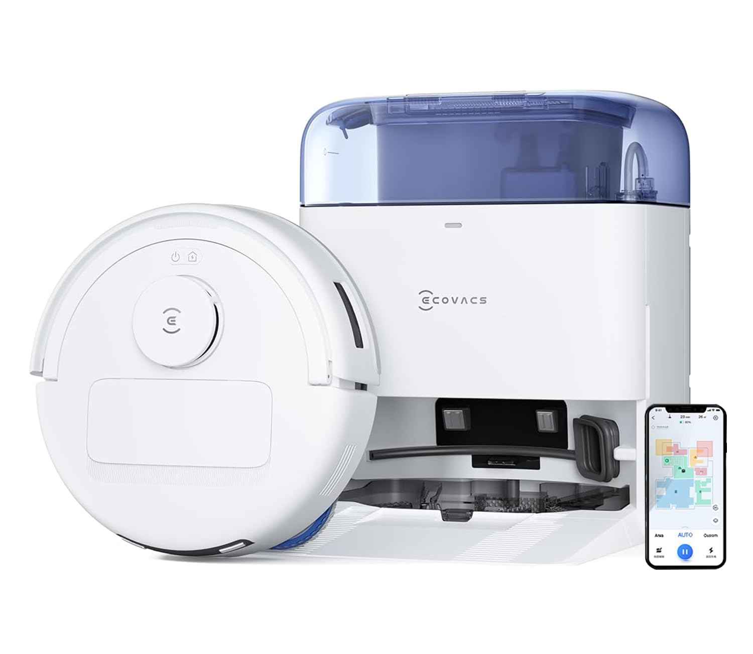 ECOVACS DEEBOT MINI Omni 2 in 1 Robot Vacuum Cleaner & Mop, 2025 New Launch, 9000 Pa, Self-Emptying Omni Station, ZeroTangle 2.0, TrueMapping 2.0, 45℃ Hot Air Dry, Deep Mopping, One-Touch Self-Clean