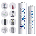 Panasonic BK-3MCCE/4BN Eneloop(Up to 2000 mAH) AA Ni-MH Pre-Charged Rechargeable Batteries, 4-Battery Pack