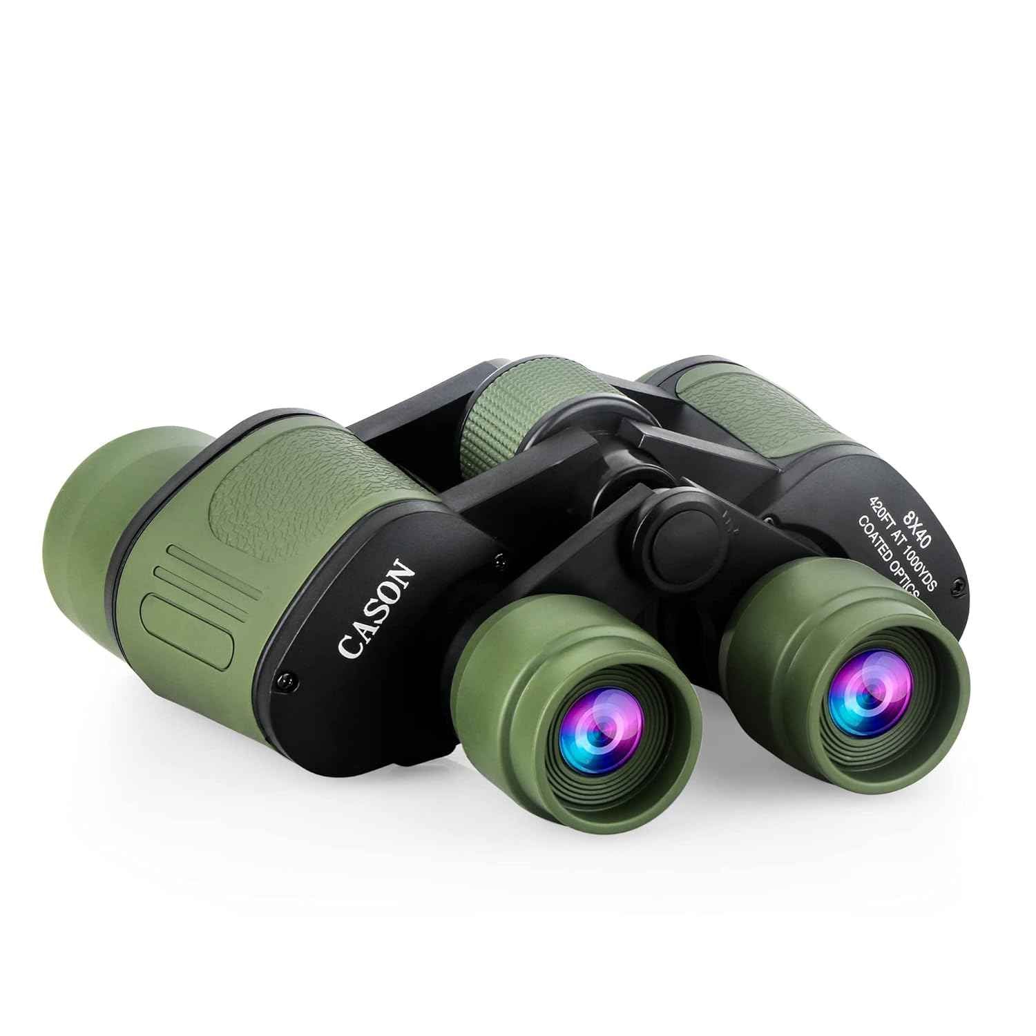 CASON (DEVICE OF C) Professional Telescope Binoculars with Pouch, 8 X 40 HD Vision 8 X Zoom for Adults Long Distance Bird Watching, Sightseeing Wildlife Trekking - Green