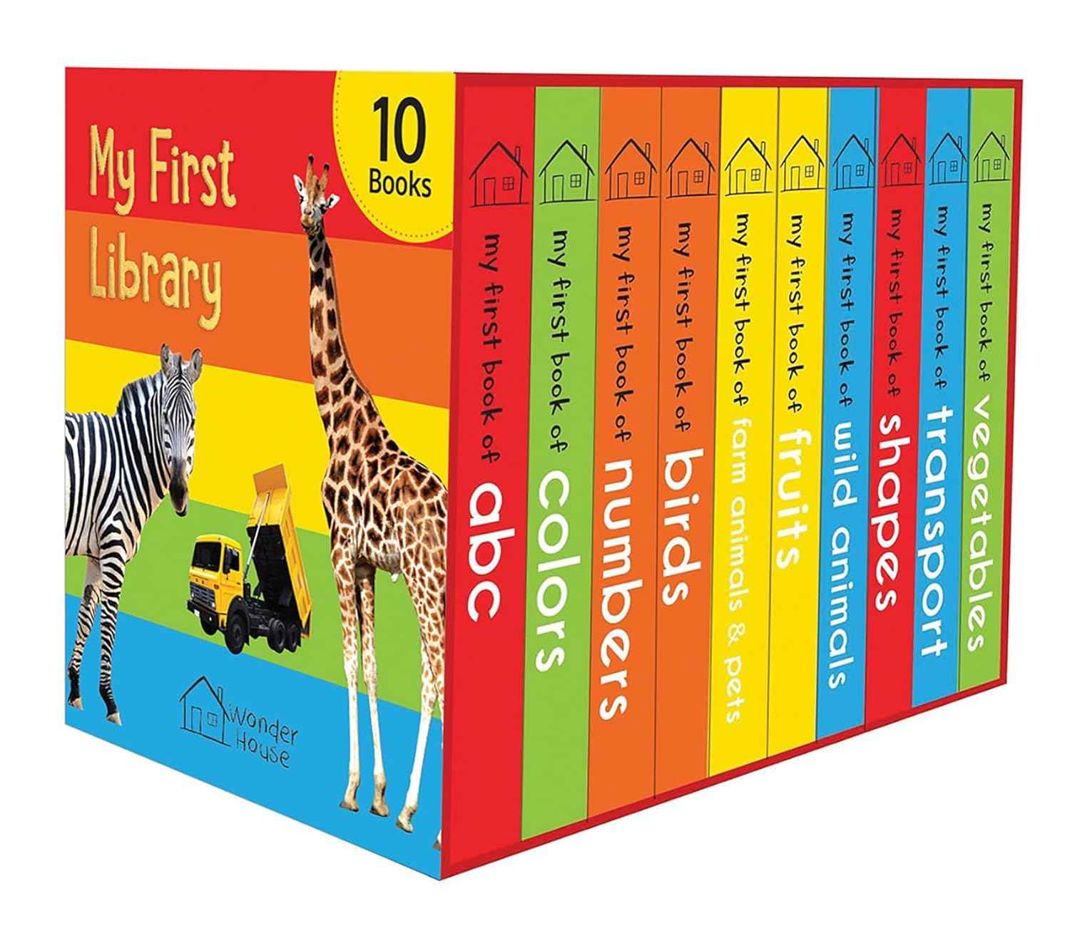 My First Library: Boxset of 10 Board Books for Kids (Pack 1)