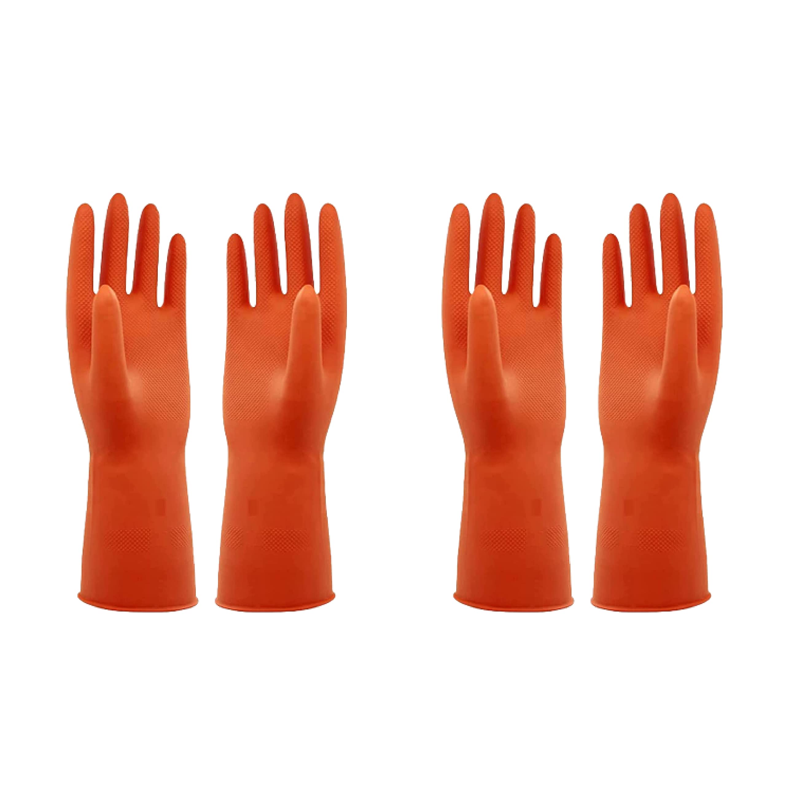 Robustt Heavy Duty Rubber Hand gloves (1 Pair) for Dishwashing, gardening, kitchen cleaning