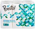 Presto 2 Ply Kitchen Tissue Rolls | 360 Pulls | 60 Kitchen Towels X 6 Rolls | Soft And Highly Absorbent | 100% Natural Virgin Cellulose Fiber