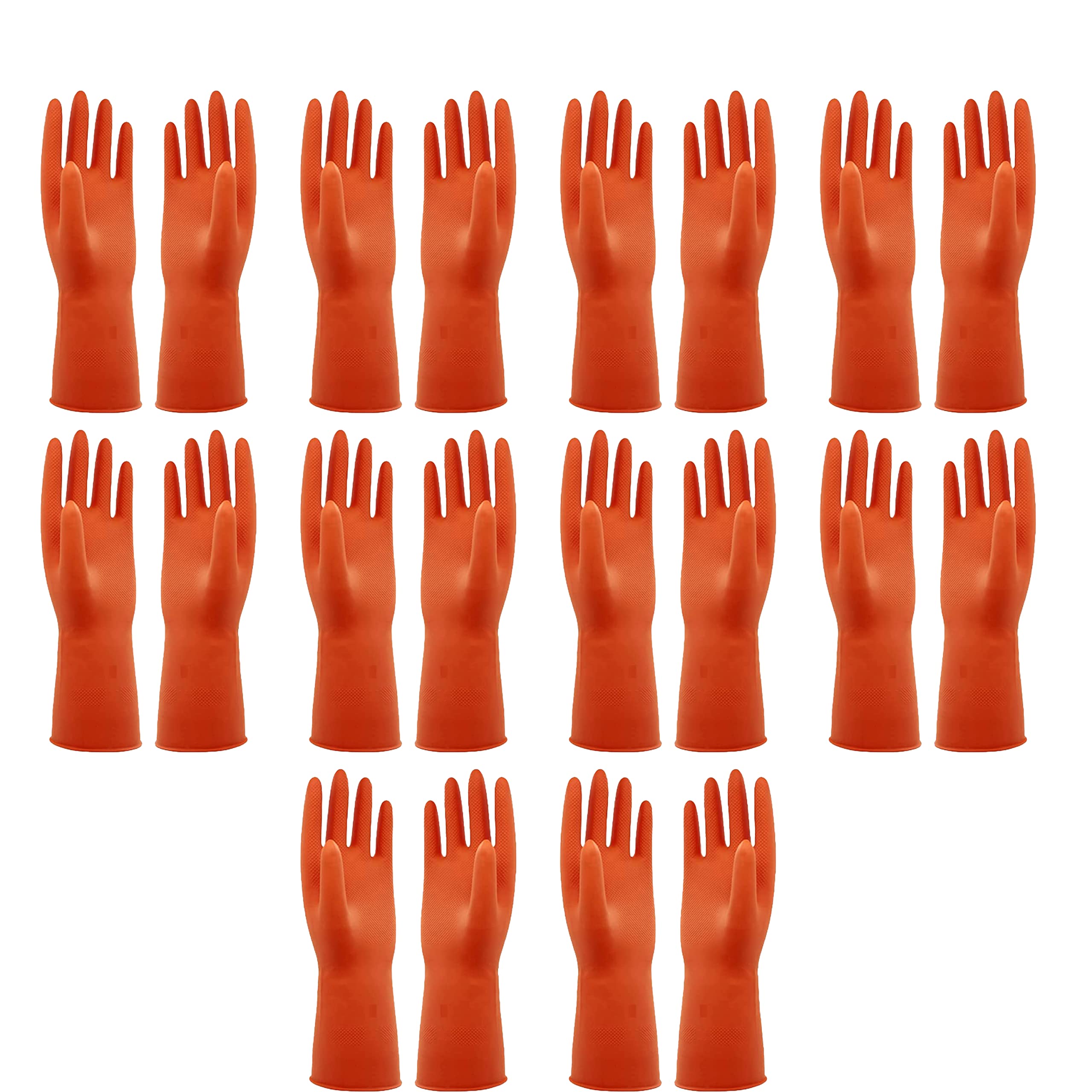 Robustt Heavy Duty Rubber Hand gloves (1 Pair) for Dishwashing, gardening, kitchen cleaning