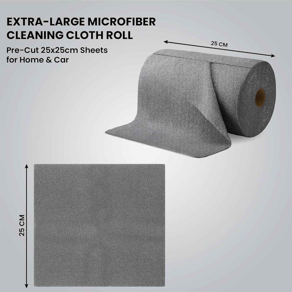 ShineXPro Microfiber Cleaning Cloth Roll, 20Pcs, 4000 Times Washable - 10X Cheaper Than Paper Kitchen Towel Roll - Ultra Absorbent Lint Free Microfiber Cleaning Cloth for Kitchen - Tearable, Reusable