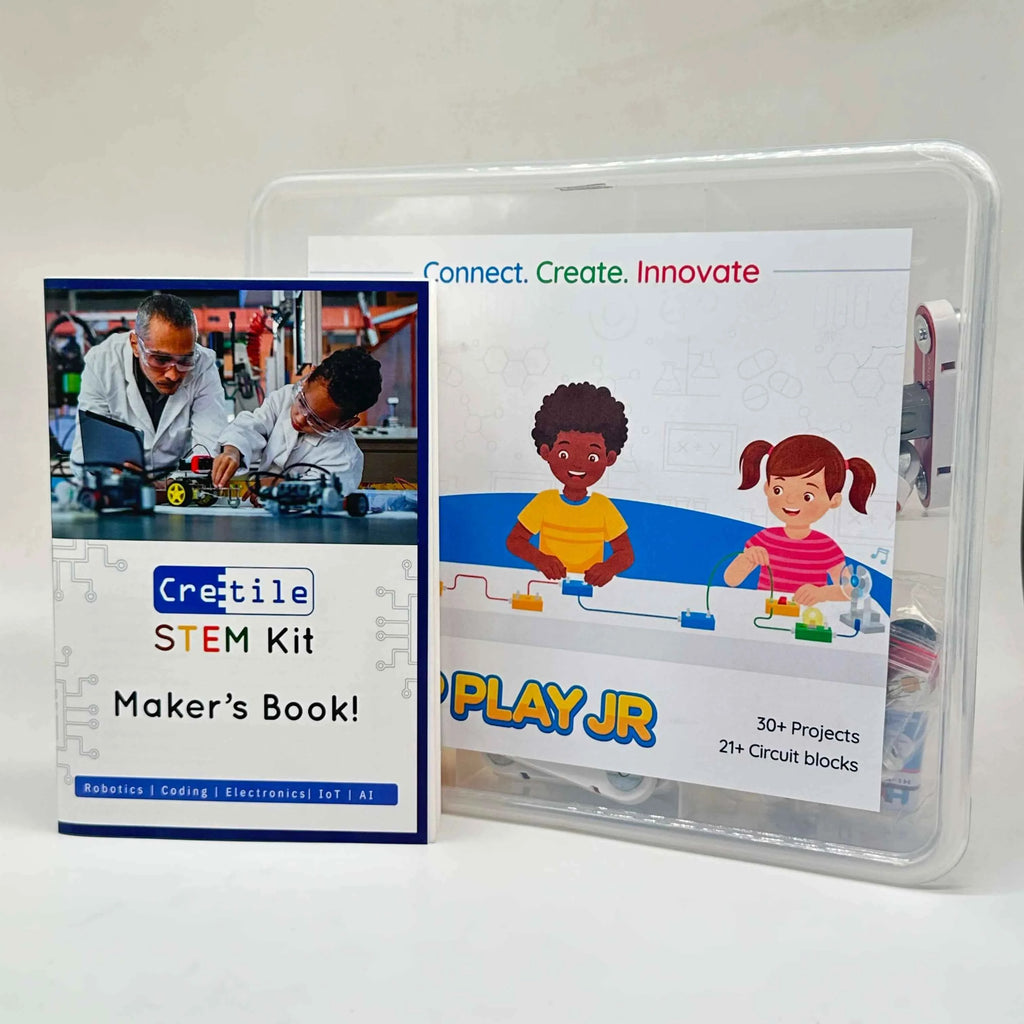 CRETILE- Snap Play Jr Kit | STEM Educational Electronics Building Blocks (30+ Fun Activities)