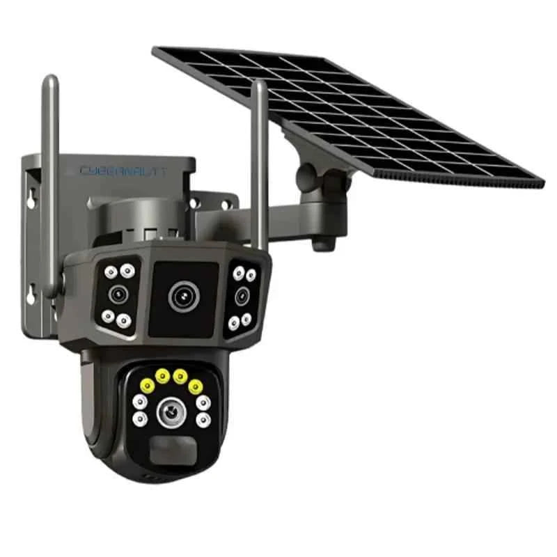 Cybernautt X12S 8MP Quad HD 4G Solar SIM Camera with 8000mAh Battery, Alarm, Waterproof & Support SD up to 128GB