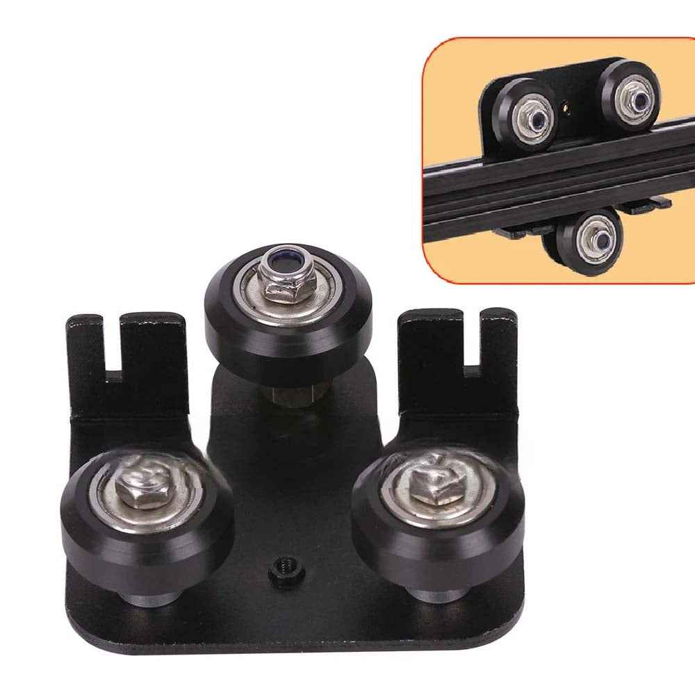 3D Printer 2020 V-Slot Gantry Plat Set Slide Plate Pulley For CR-10 / Ender-3 Metal Extruder Nozzle Fixing Wheels vo pen build slot