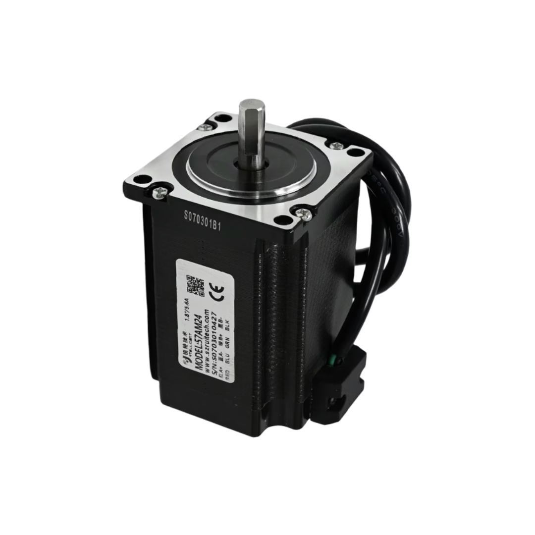 Rtelligent 57AM24 STEPPER MOTOR, 57mm FLANGE, 2.2N.M. HOLDING TORQUE, 8MM SHAFT