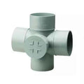 Prince Ultrafit 75mm ISI SJ UPVC Double Tee with Door