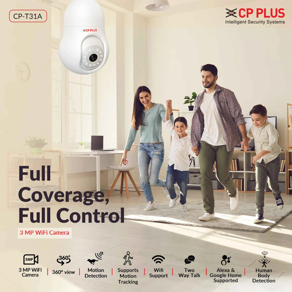 CP PLUS CP-T31A-3MP Wi-Fi PT CAMERA Security Camera (1 Channel)