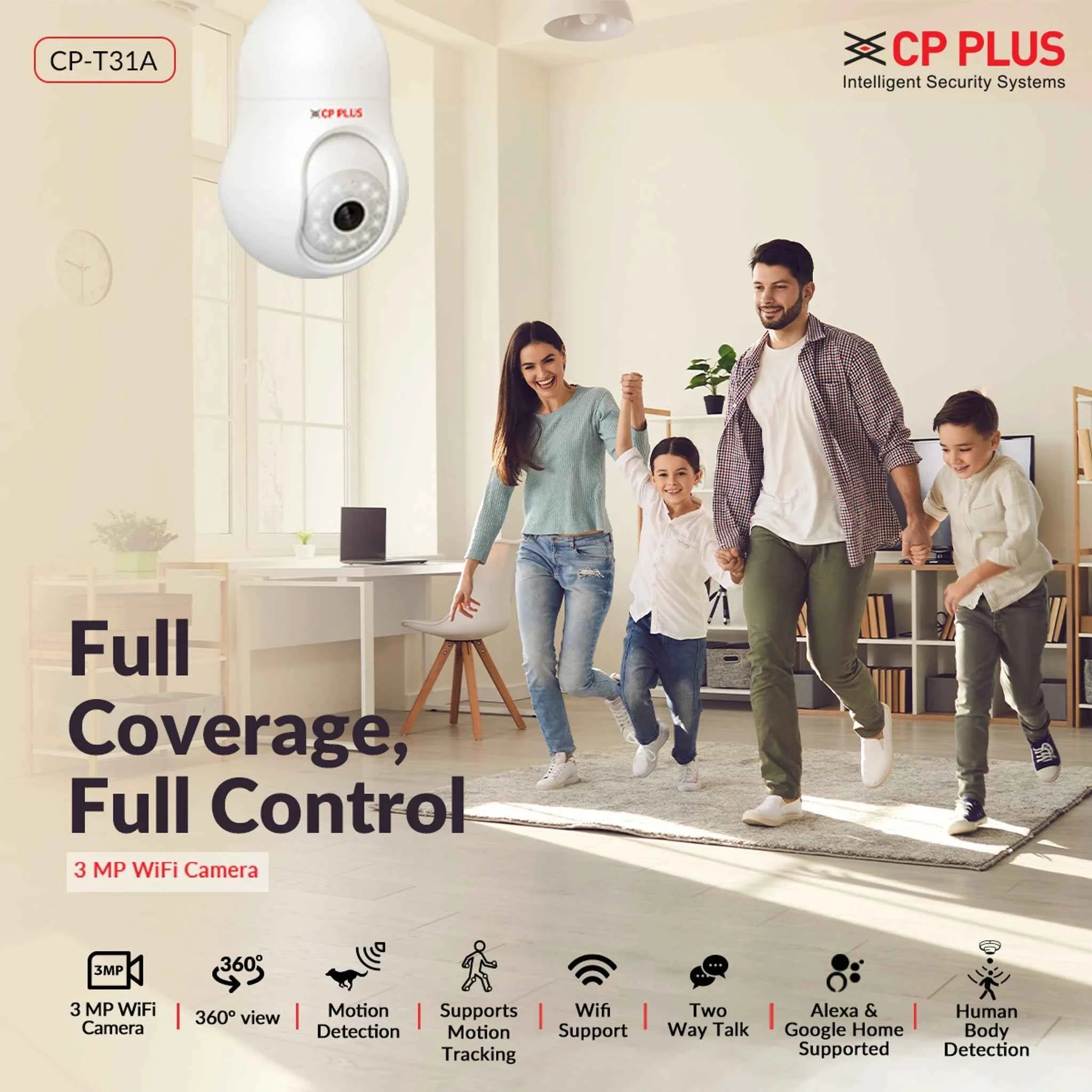 CP PLUS CP-T31A-3MP Wi-Fi PT CAMERA Security Camera (1 Channel)