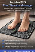 Portable EMS Foot Therapy Massager – Relieves Pain, Improves Blood Circulation & Reduces Tiredness in 15 Minutes