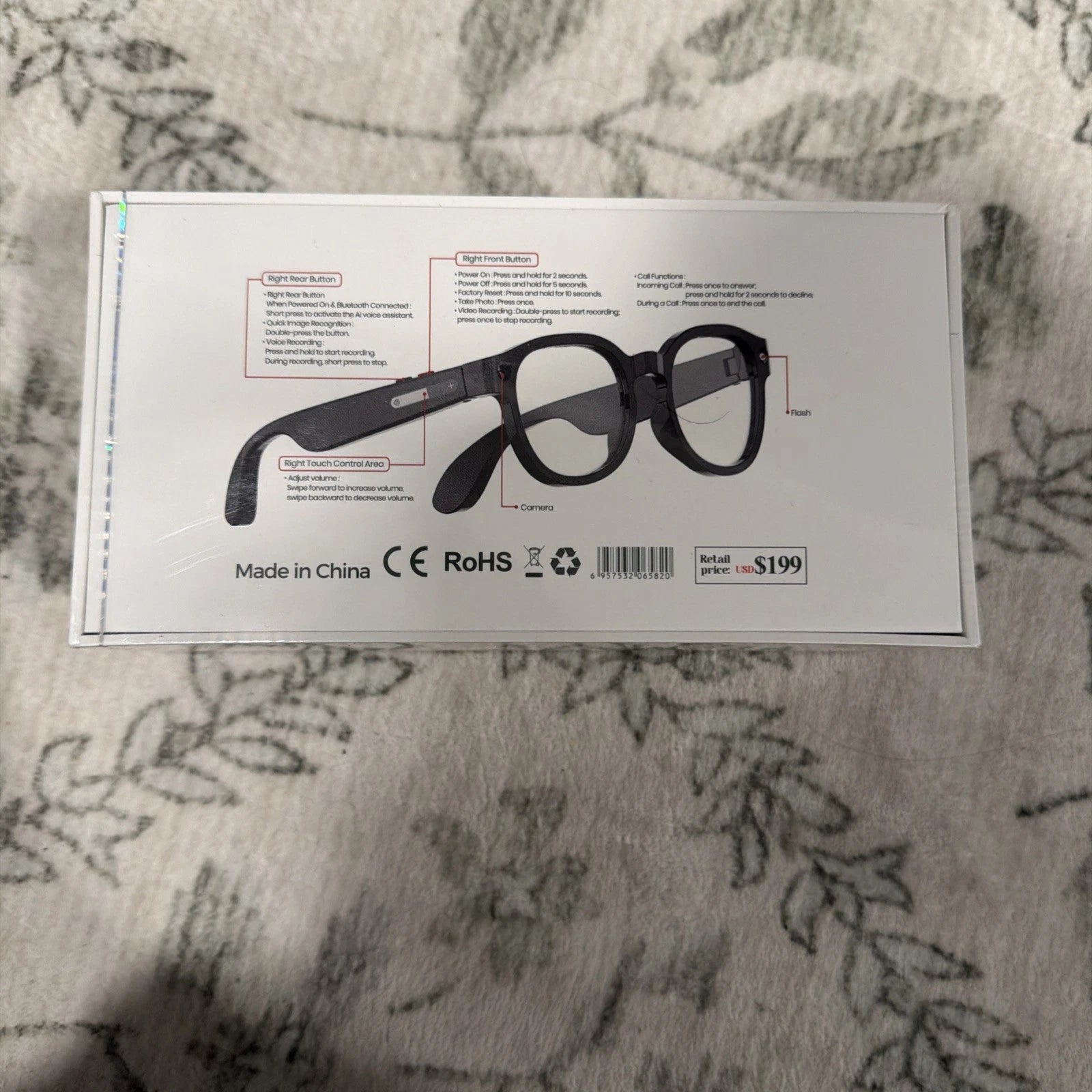 AIMB-S1 AI Smart Glasses with Camera Anti-shake 1080P Video/Audio Translation YB
