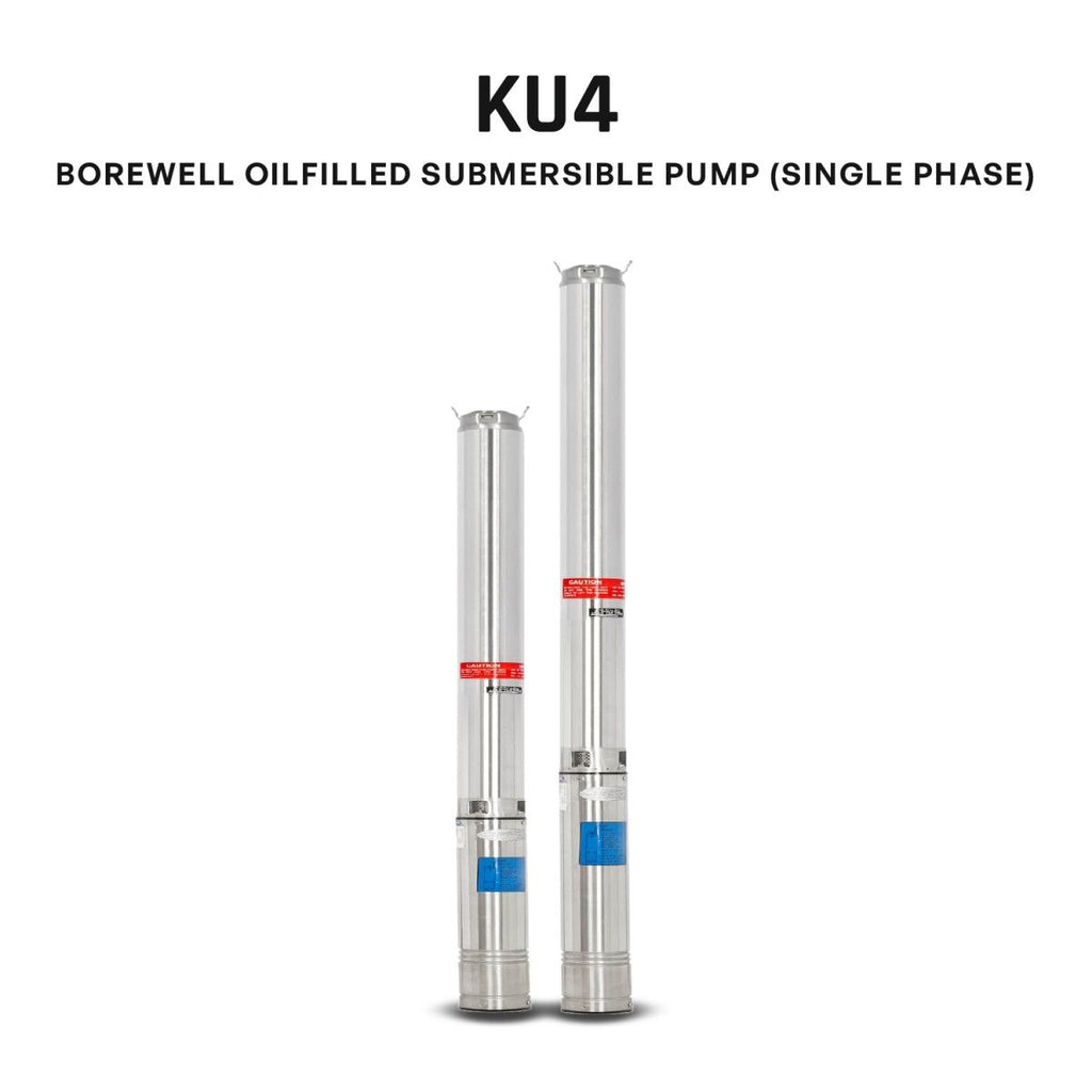 Borewell Submersible Pump, KU4-0328, 2 HP, Single Phase, 220 Volts, Size 32mm with control panel